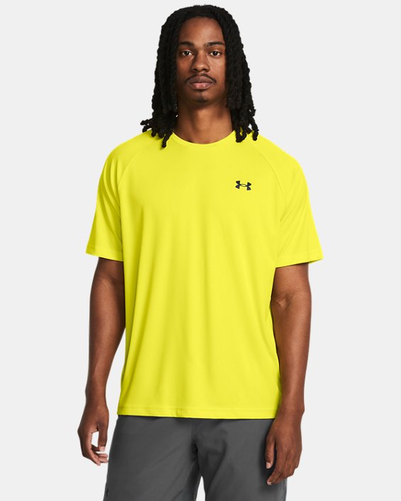 Camiseta Manga Corta UA Velocity para Hombre, Yellow, pdpMainDesktop image number 0